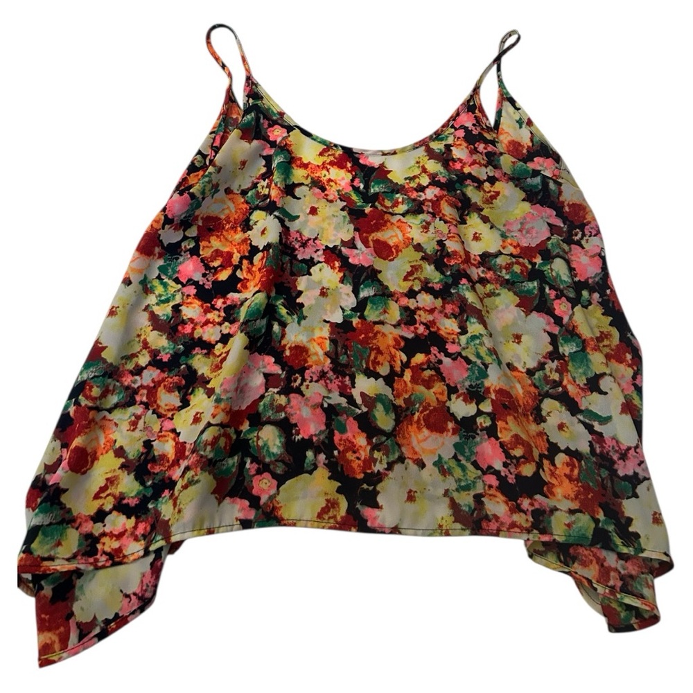 Soprano floral print camisole red orange yellow pink green black low back